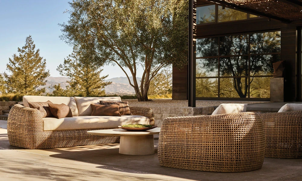 Gemini All-Weather Wicker Sofa|ריהוט חוץ יוקרתי